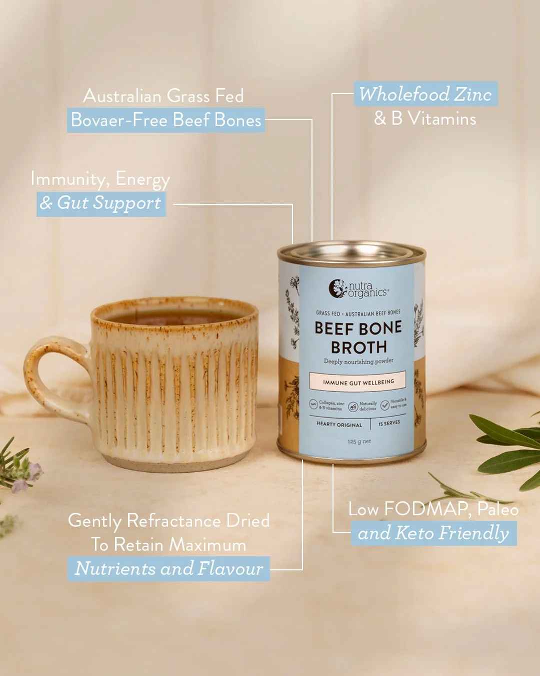 NUTRA ORGANICS Beef Bone Broth