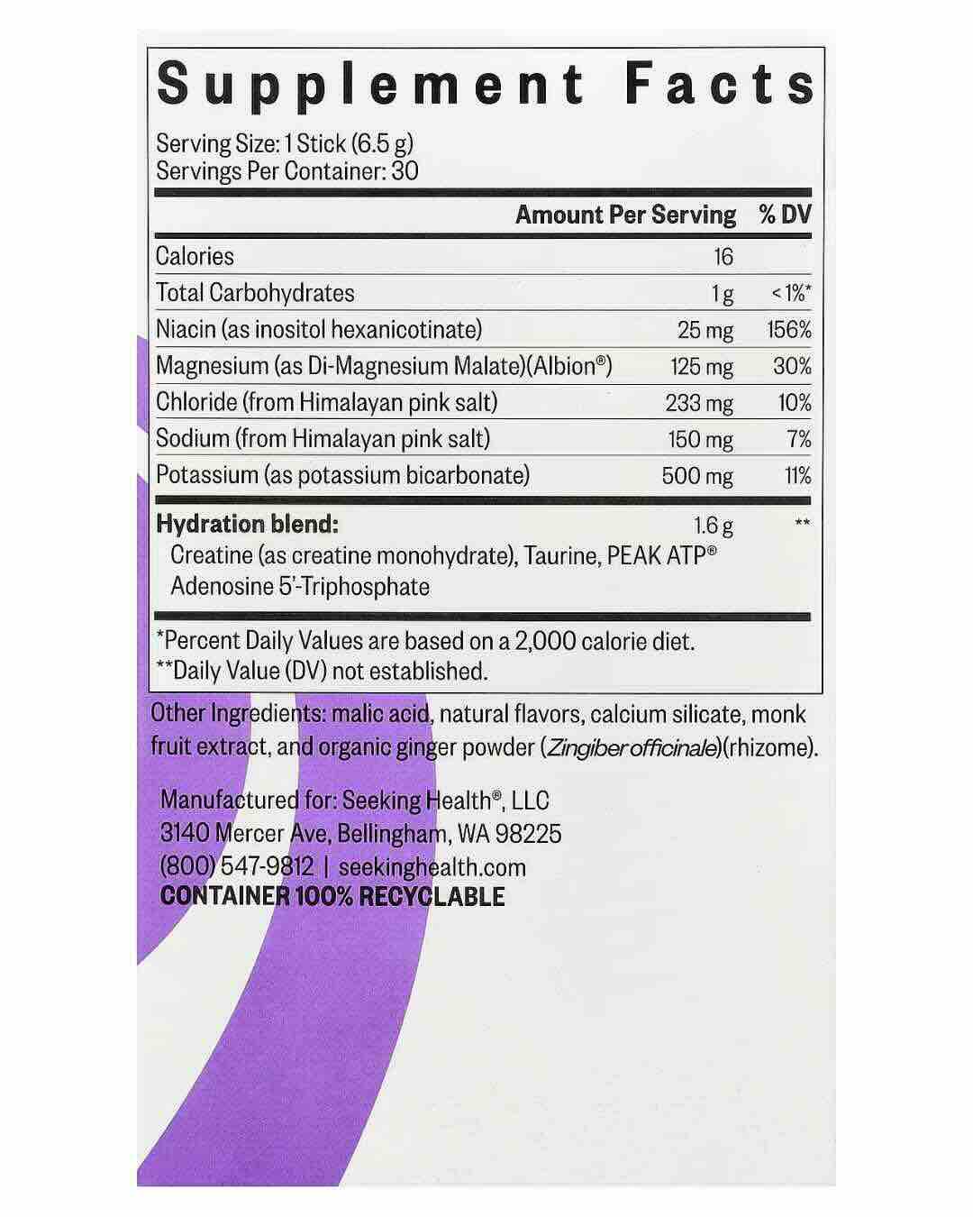 SEEKING HEALTH Optimal Electrolytes