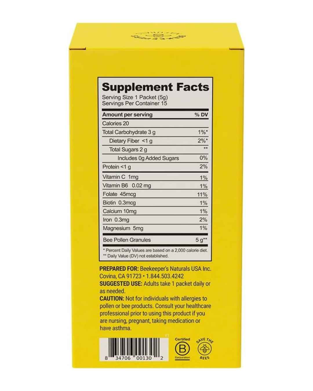 BEEKEEPER'S NATURALS Bee Pollen