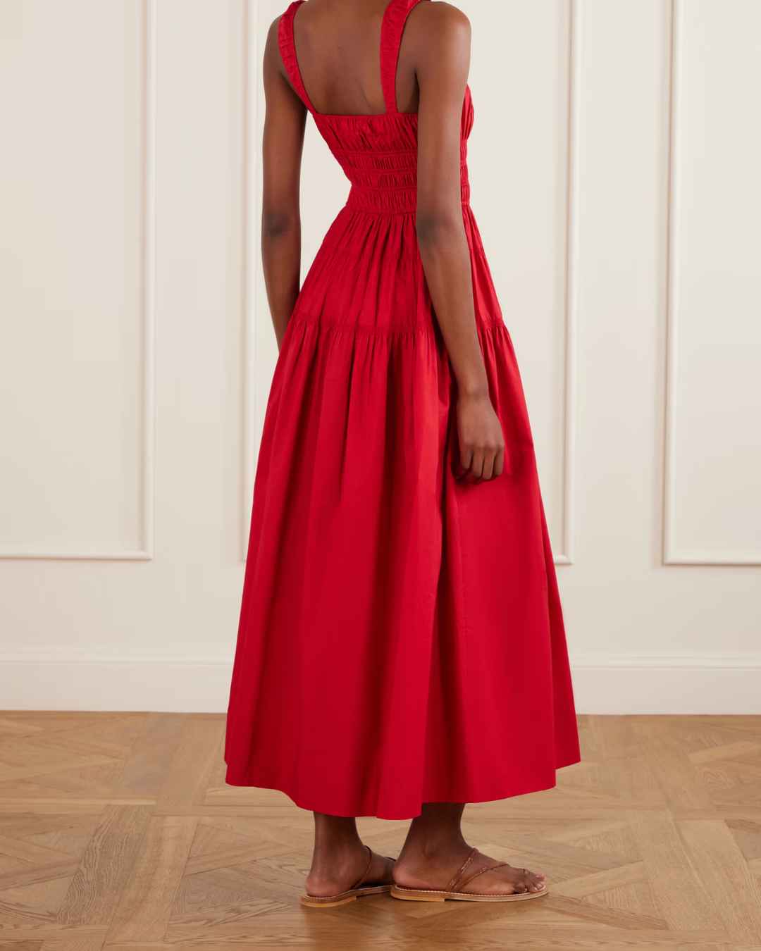 DÔEN Organic cotton-poplin midi dress