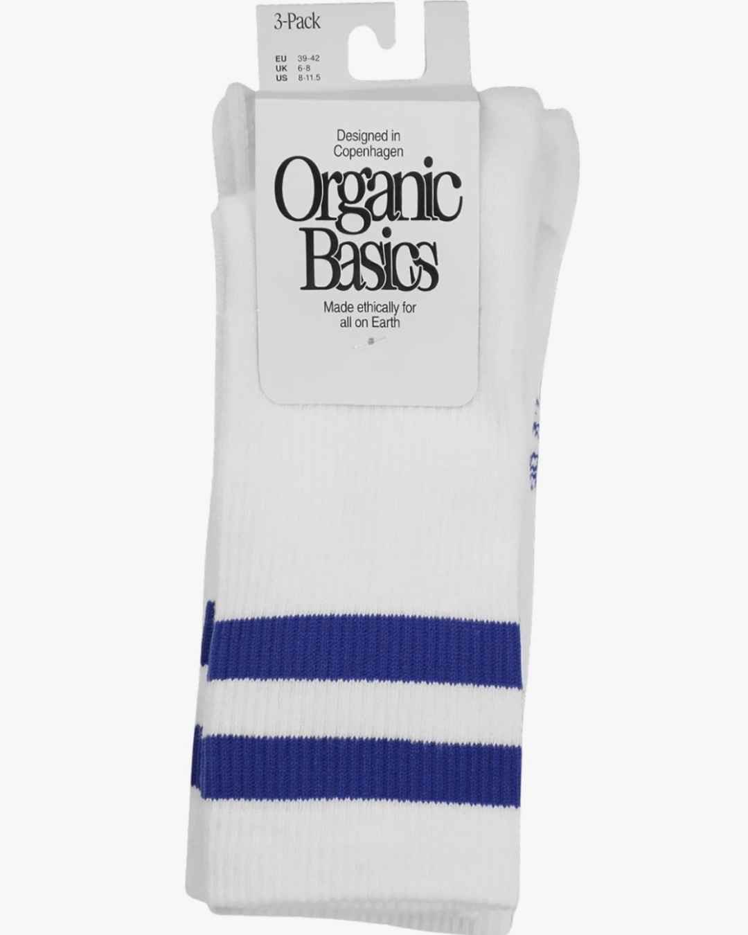 ORGANIC BASICS Crew Socks Blue