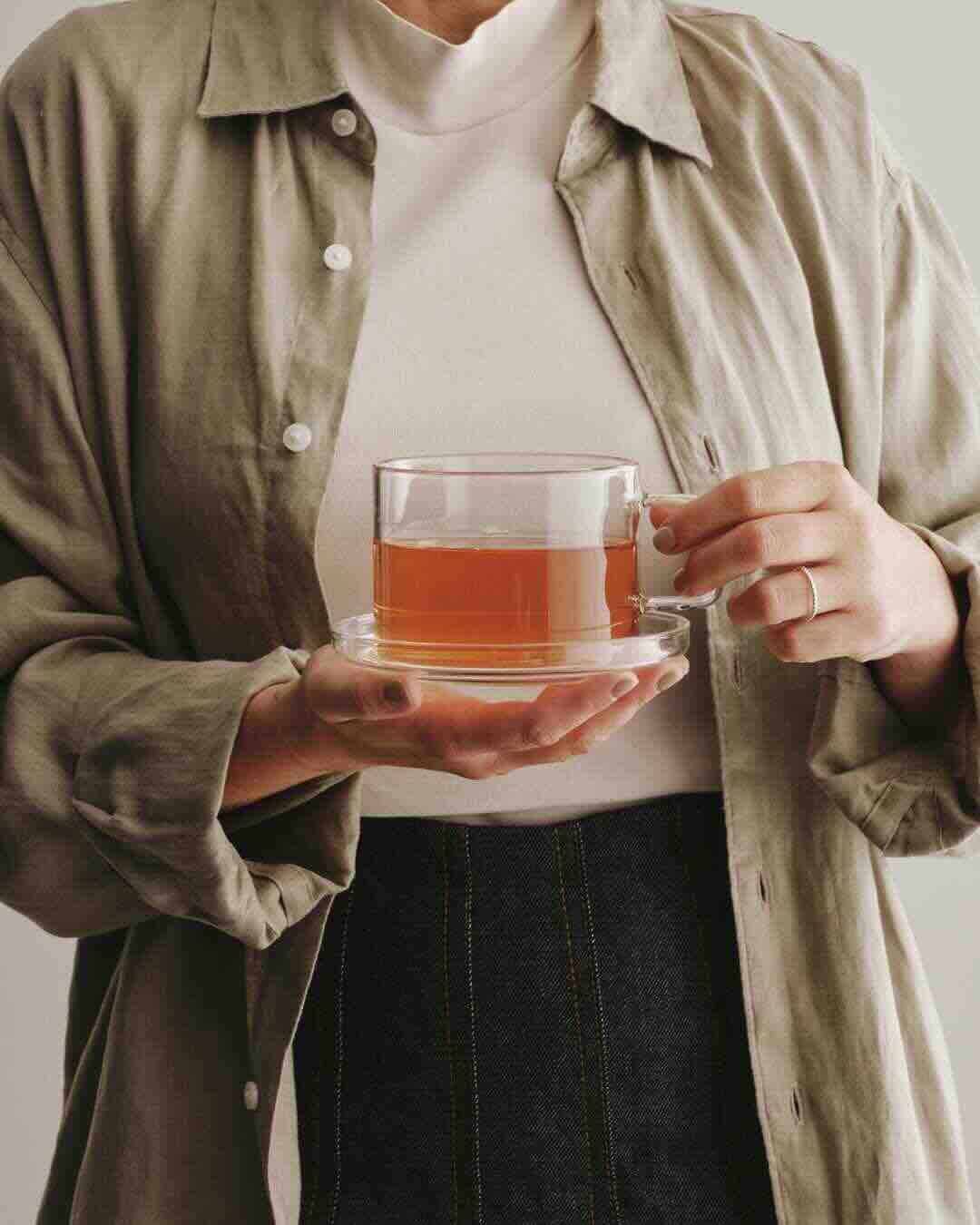 T2 Gigi Glass Cup + Saucer